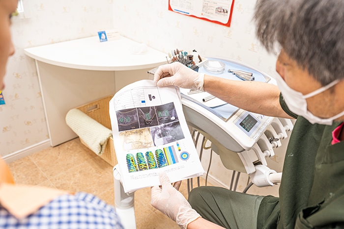 もちづき歯科医院 手術レポートの説明